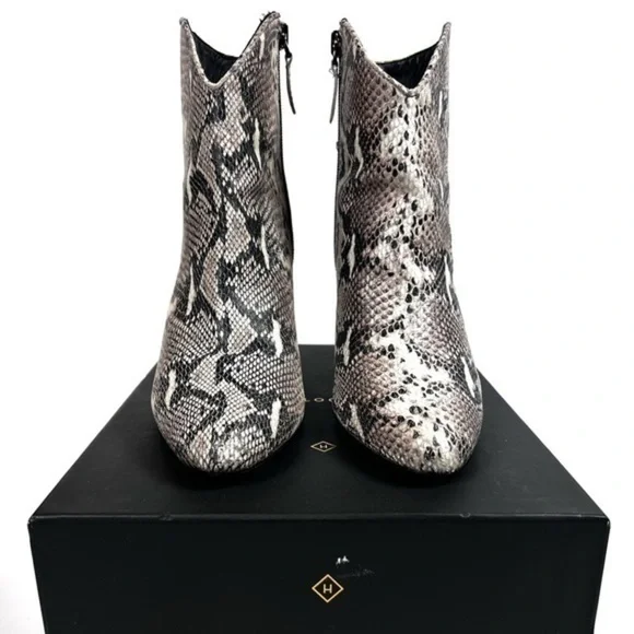 Halogen python snakeskin booties heels sz 8 - Picture 2 of 16